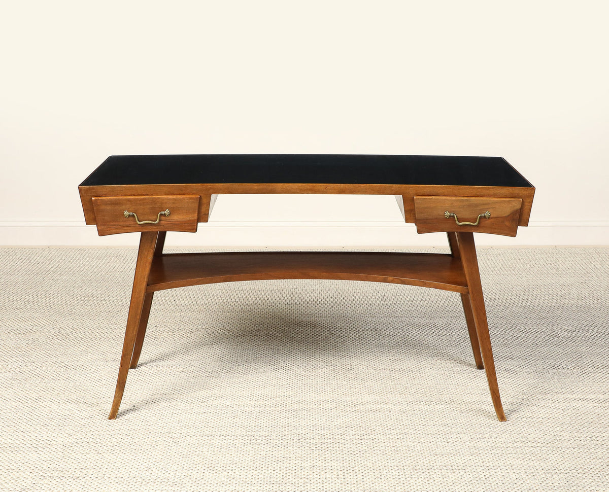 Italian Walnut Writing Desk, circa 1950