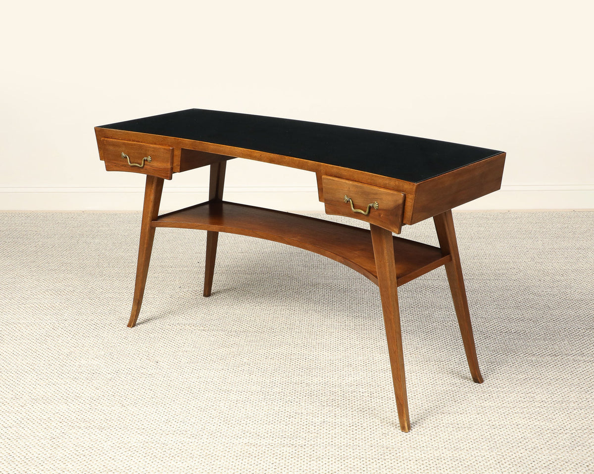 Italian Walnut Writing Desk, circa 1950