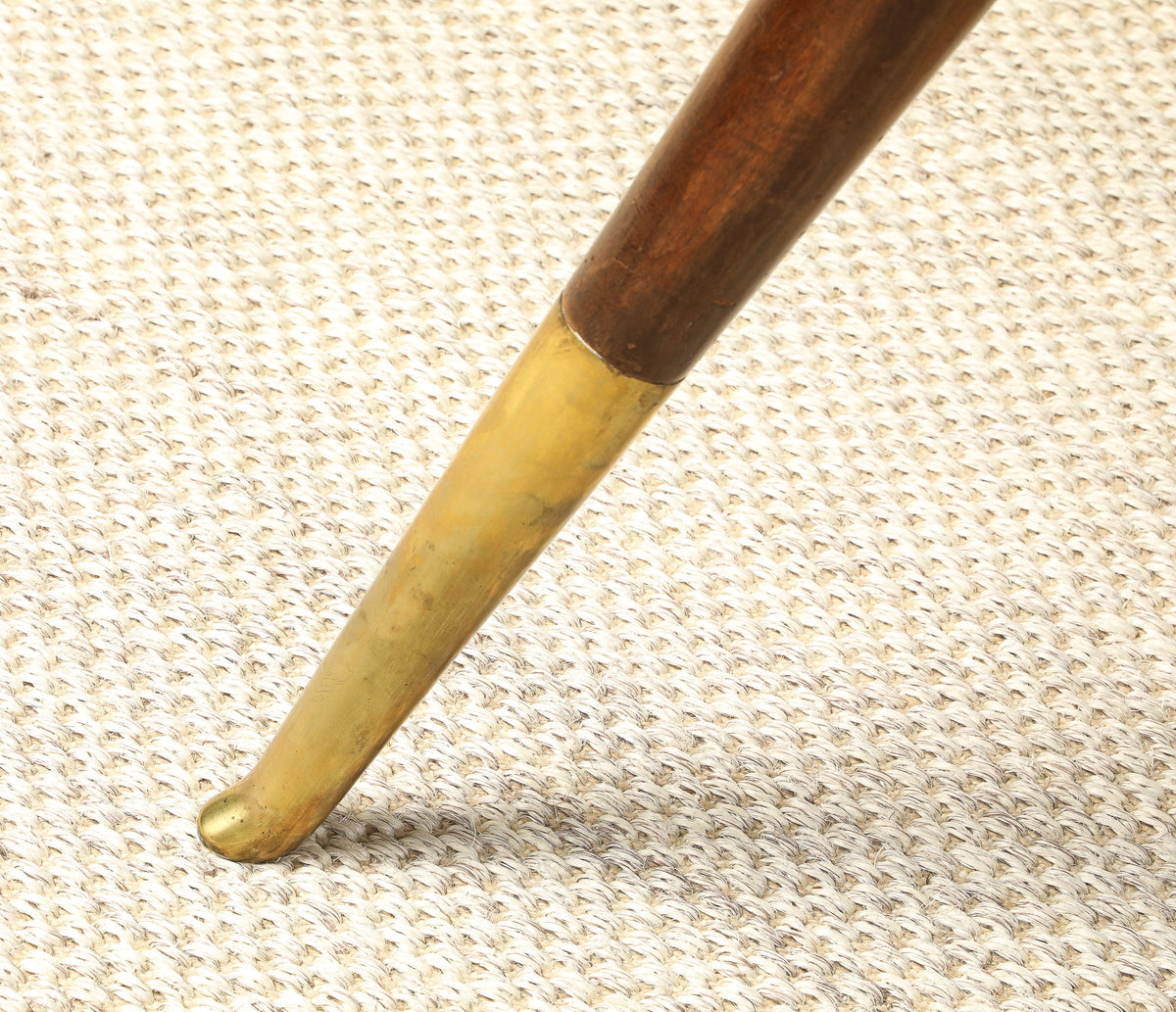 Gio Ponti Attributed Milanese Walnut Game Table with Glass Top, circa 1940