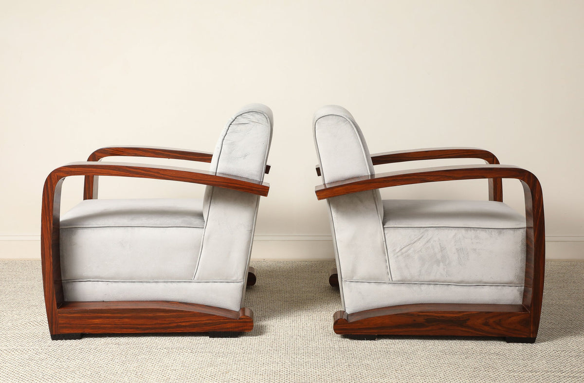 Pair of Italian Moderne Lounge Chairs