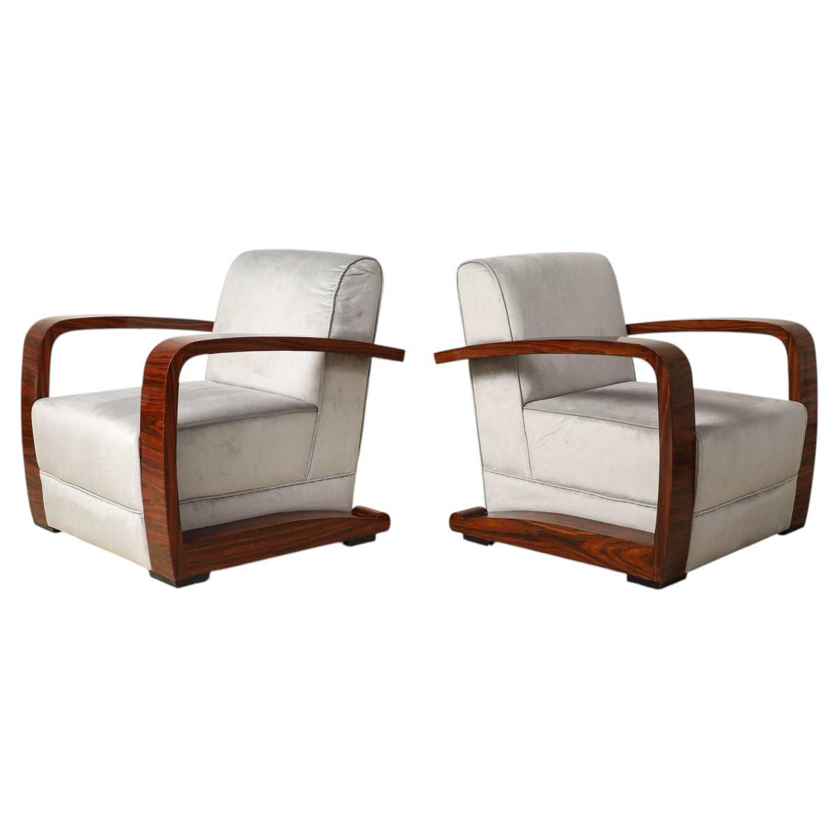 Pair of Italian Moderne Lounge Chairs