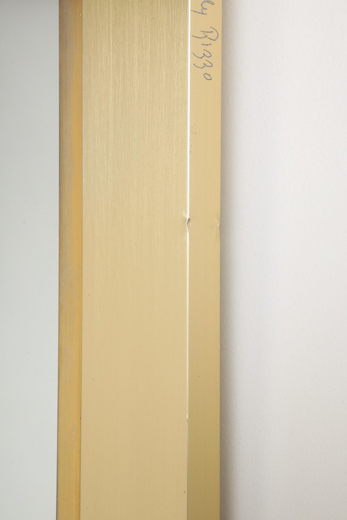 Willy Rizzo Brushed Brass Wall Mirror, Italy, Modern, Circa 1970