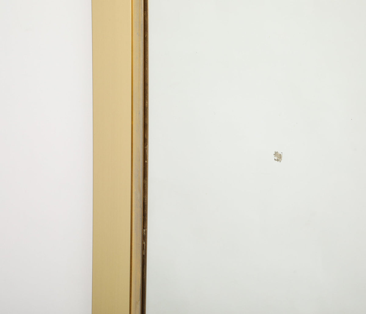 Willy Rizzo Brushed Brass Wall Mirror, Italy, Modern, Circa 1970