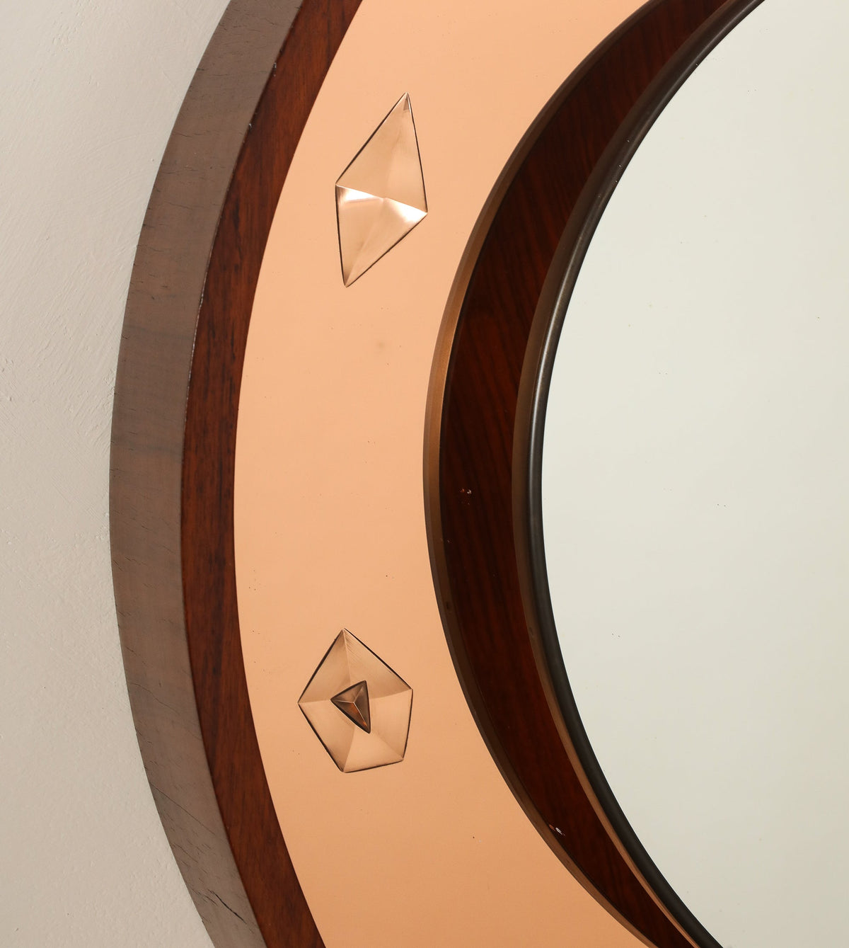 Fontana Arte Illuminated Wood and Glass Wall Mirror, circa 1940