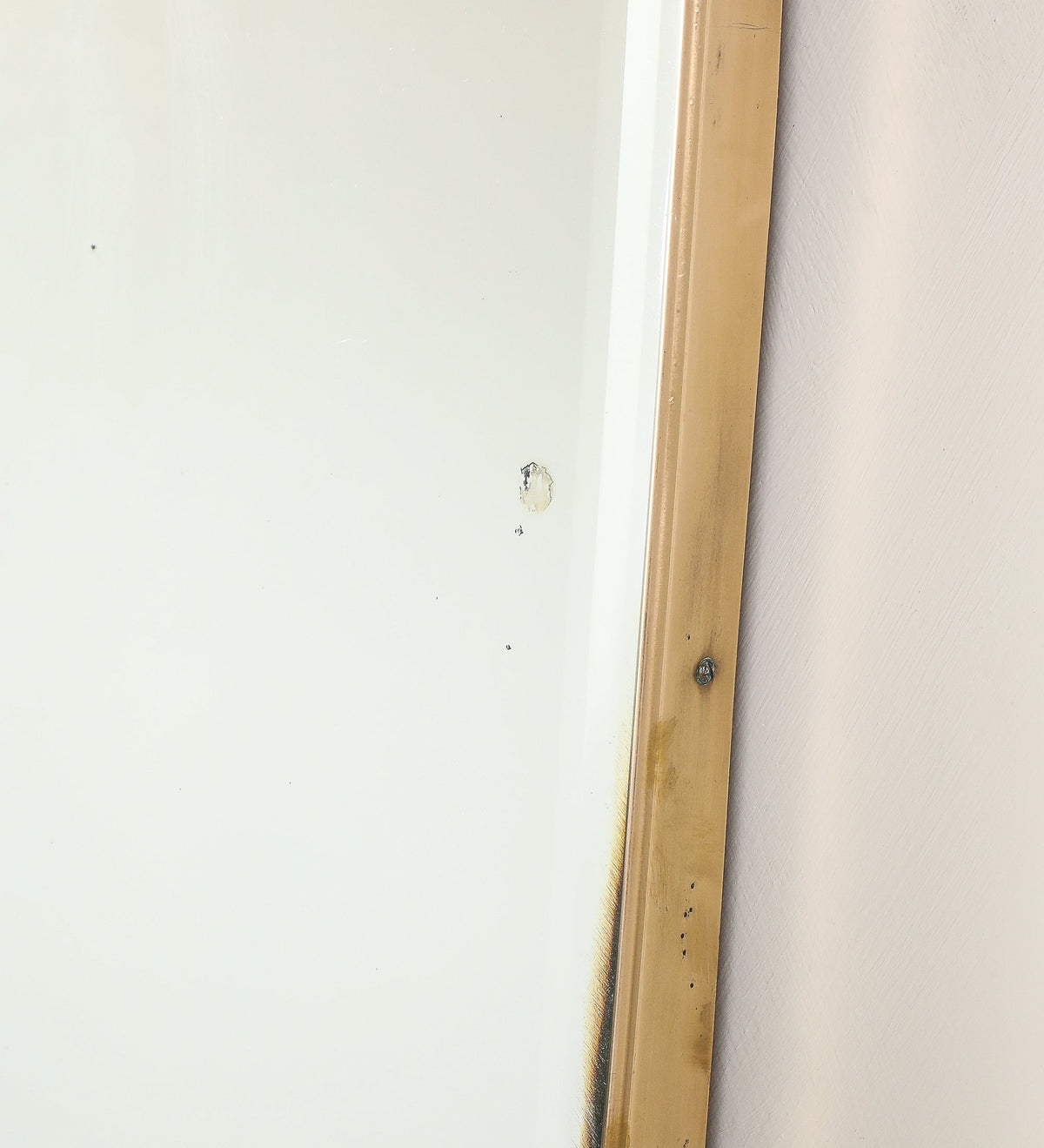 Italian Modernist Brass Framed Mirror, circa 1940