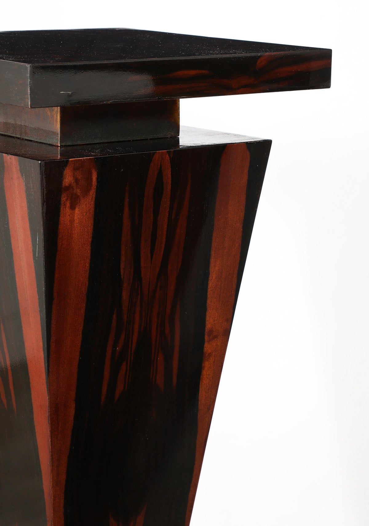 Dramatic Macassar Ebony Pedestals with High Gloss Finish, Italy, 1970