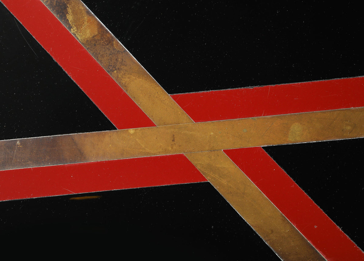 Italian Modernist Coffee Table, Birds Eye Maple & Black Glass, 1970