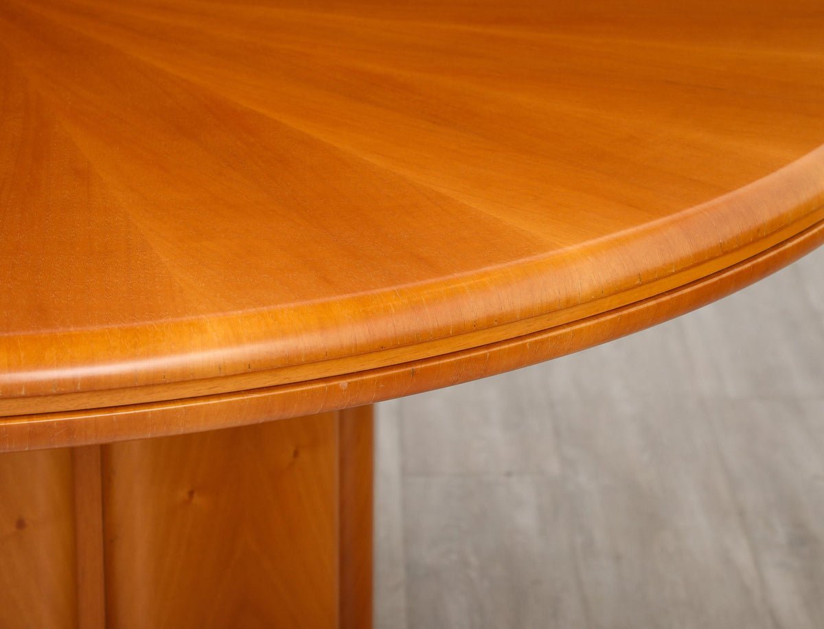 1970 Italian Modernist Maple Dining Table with Sunburst Top