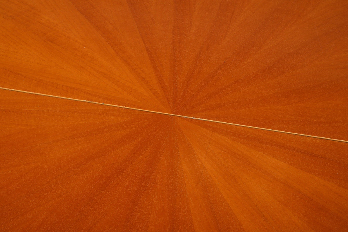 1970 Italian Modernist Maple Dining Table with Sunburst Top
