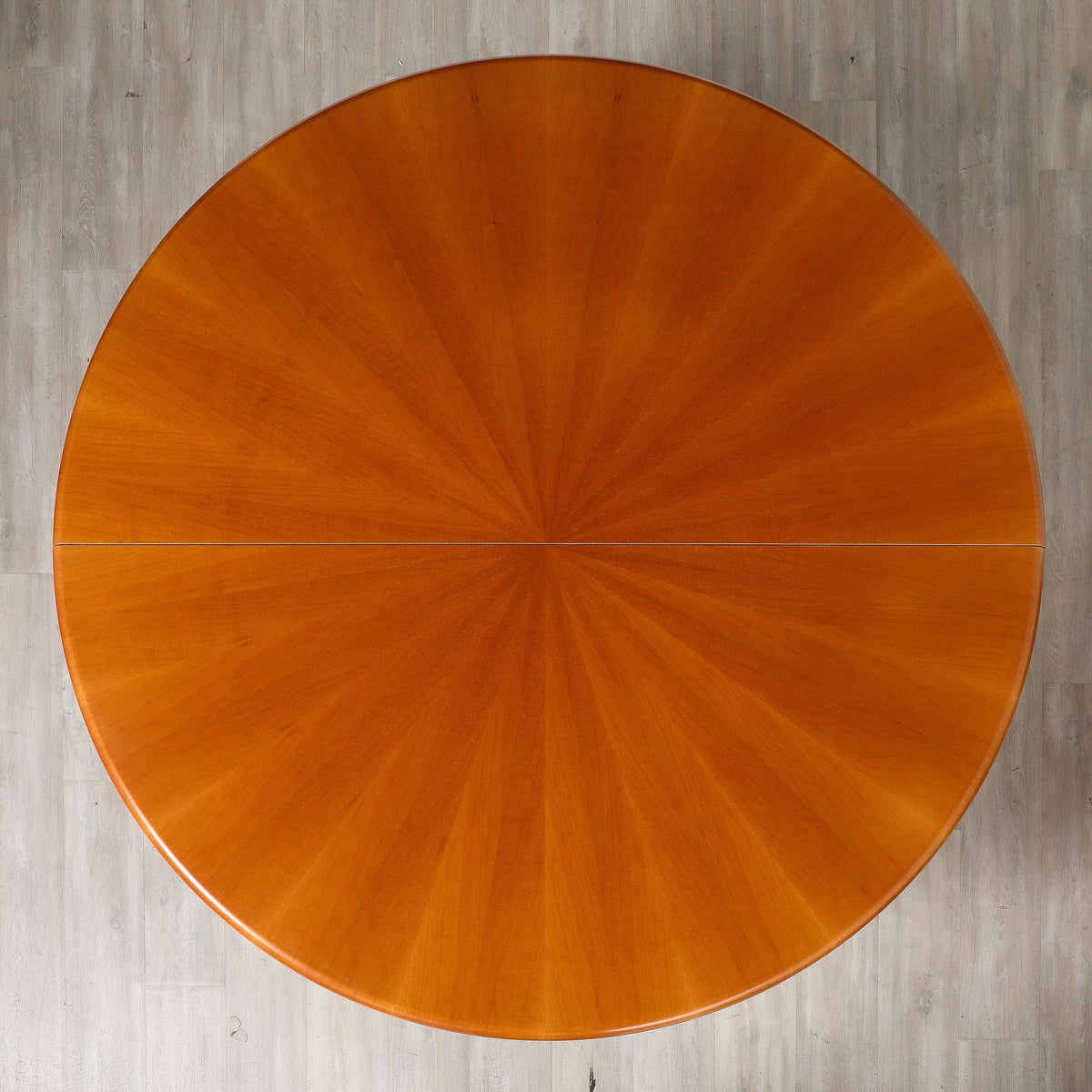 1970 Italian Modernist Maple Dining Table with Sunburst Top