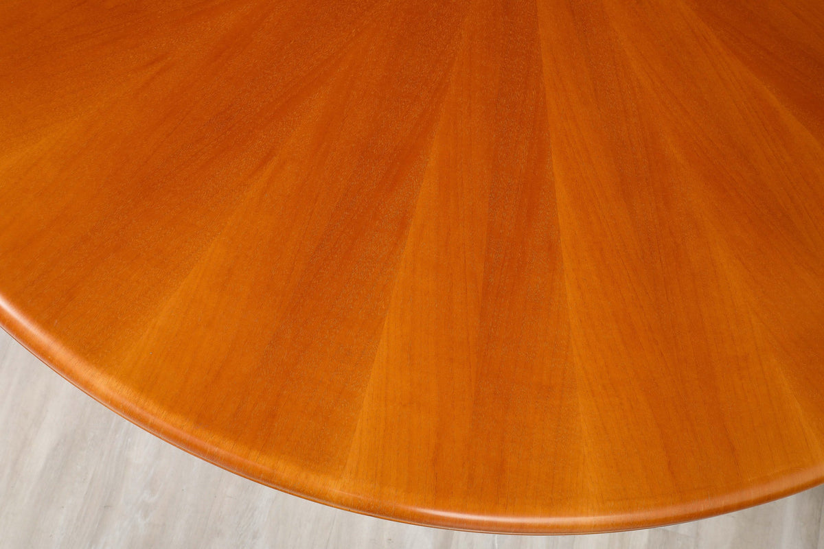 1970 Italian Modernist Maple Dining Table with Sunburst Top
