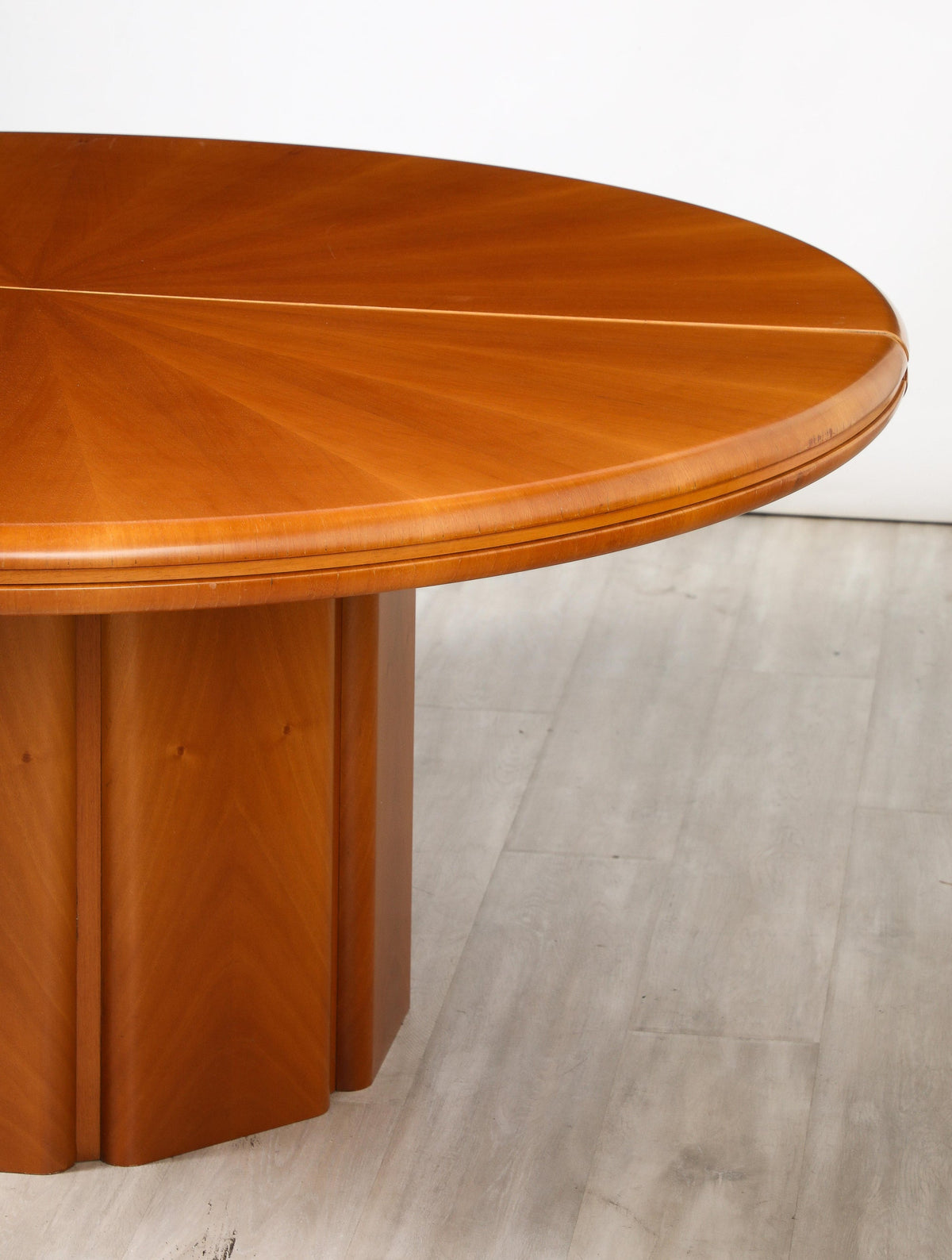 1970 Italian Modernist Maple Dining Table with Sunburst Top