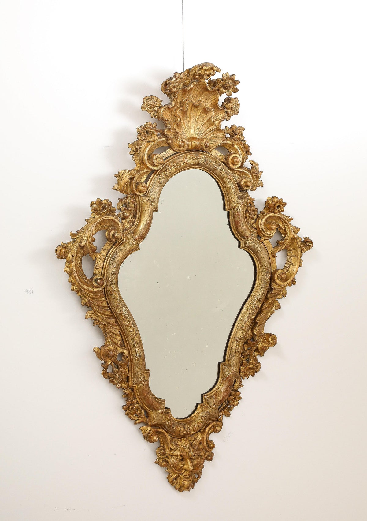 Milanese Gilded Wall Mirror, Rococo, Italy, Circa 1750