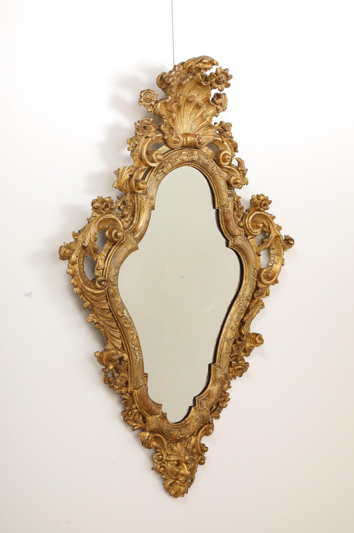 Milanese Gilded Wall Mirror, Rococo, Italy, Circa 1750