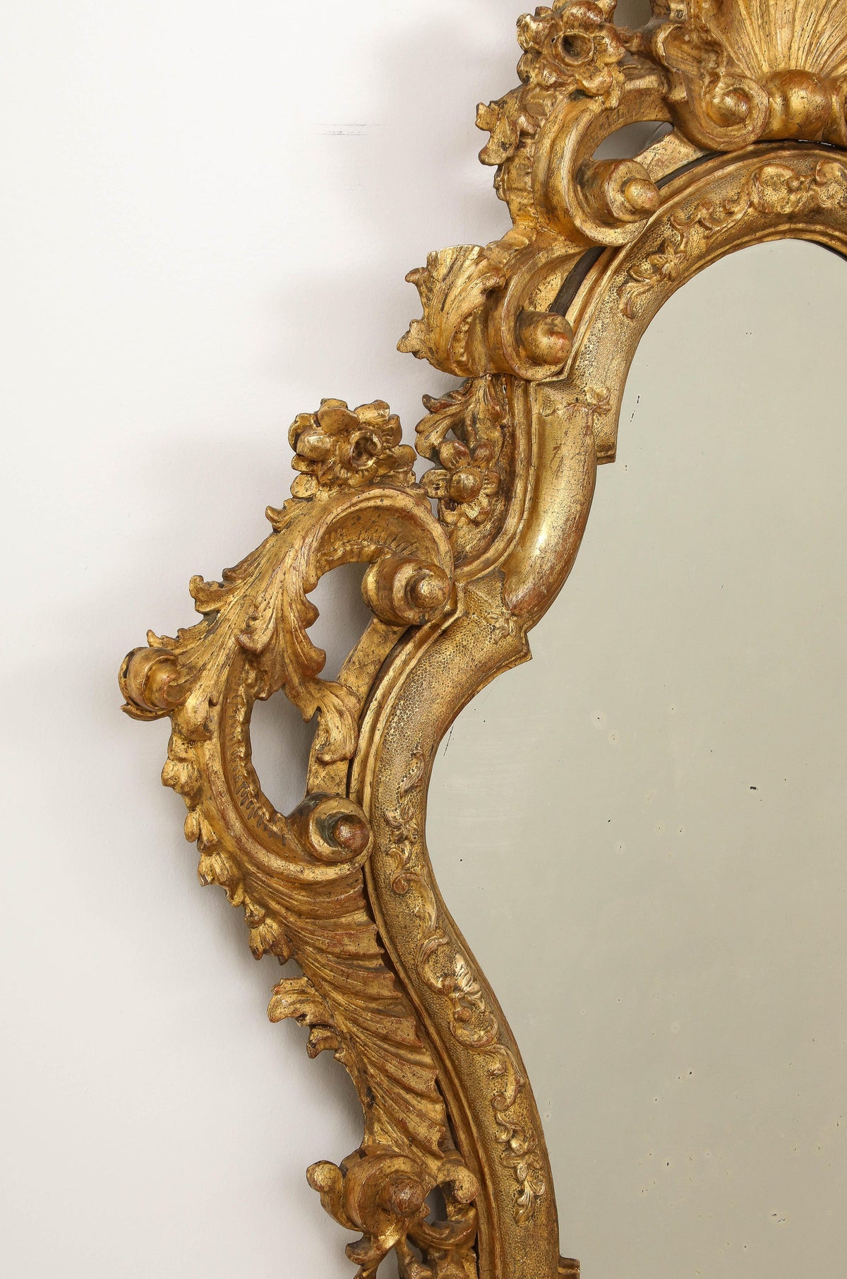 Milanese Gilded Wall Mirror, Rococo, Italy, Circa 1750