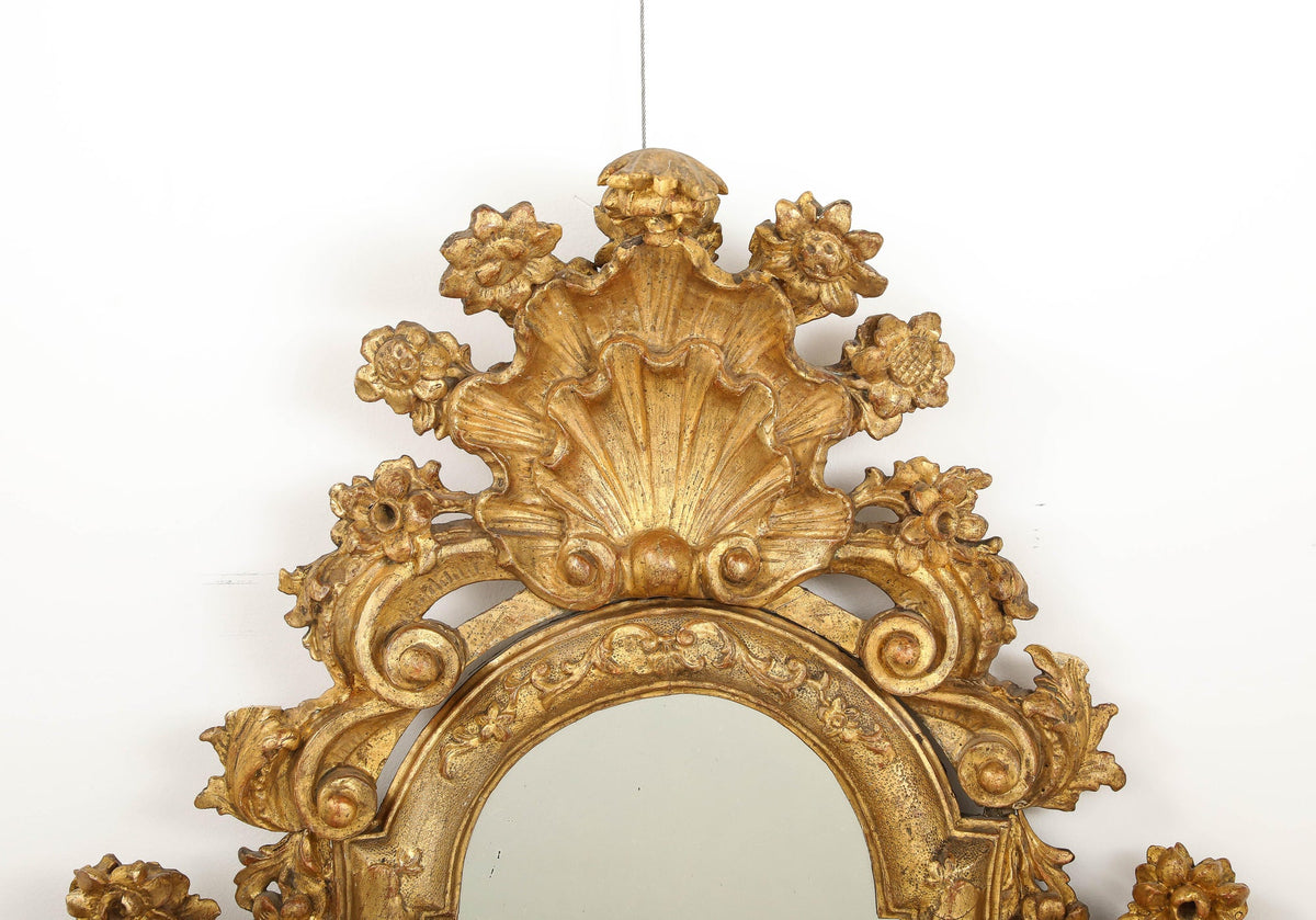 Milanese Gilded Wall Mirror, Rococo, Italy, Circa 1750
