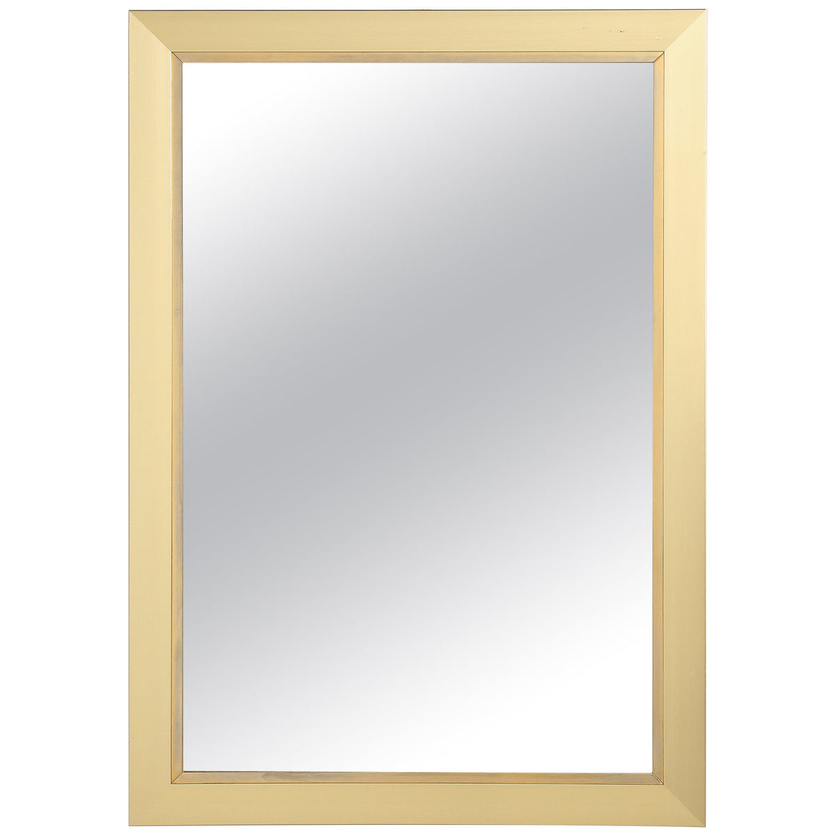 Willy Rizzo Brushed Brass Wall Mirror, Italy, Modern, Circa 1970