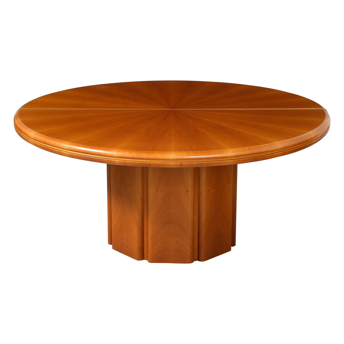 1970 Italian Modernist Maple Dining Table with Sunburst Top