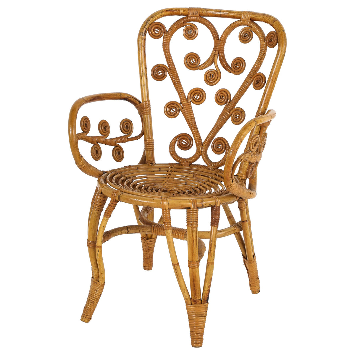 Italian 1950's Bamboo Armchair