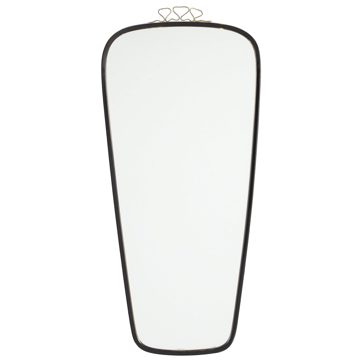 Italian 1950's Metal and Brass Mirror