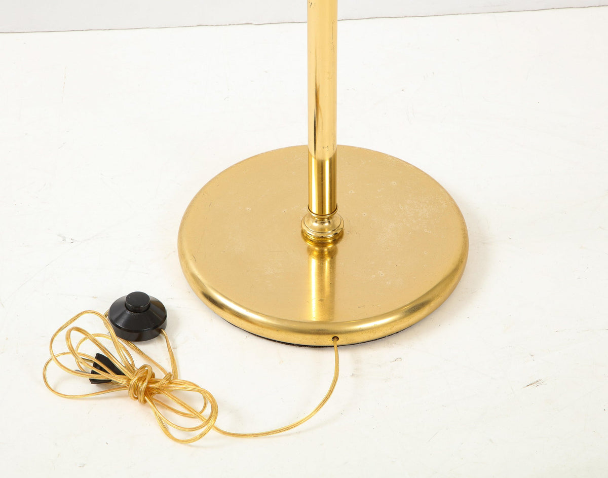 Gaetano Sciolari Iridescent and Gold Plated Standing Lamp