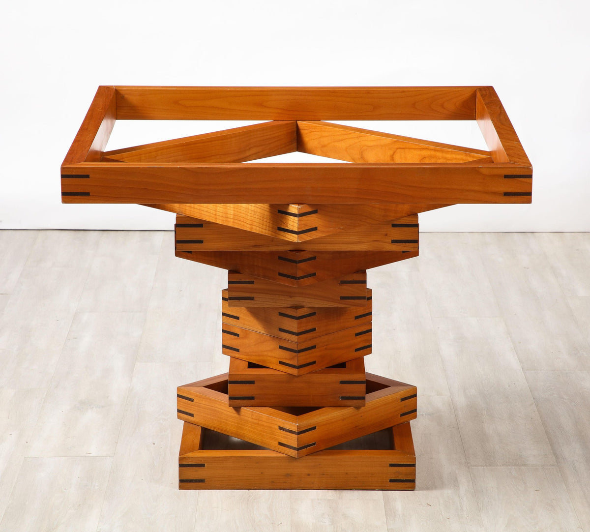 Ferdinando Meccani Corinto Dining Table, Cherry & Wenge, Italy 1978