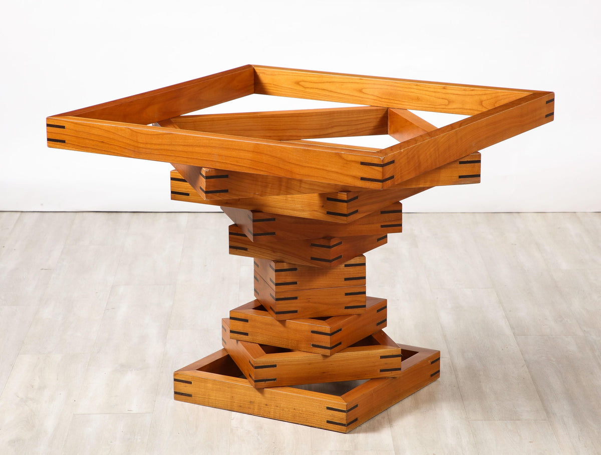 Ferdinando Meccani Corinto Dining Table, Cherry & Wenge, Italy 1978