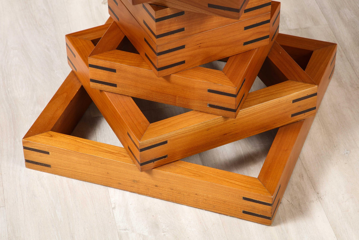 Ferdinando Meccani Corinto Dining Table, Cherry & Wenge, Italy 1978