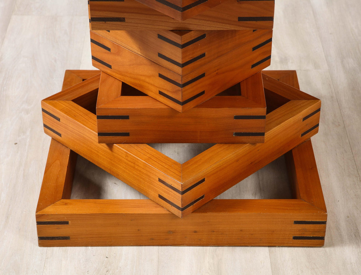 Ferdinando Meccani Corinto Dining Table, Cherry & Wenge, Italy 1978
