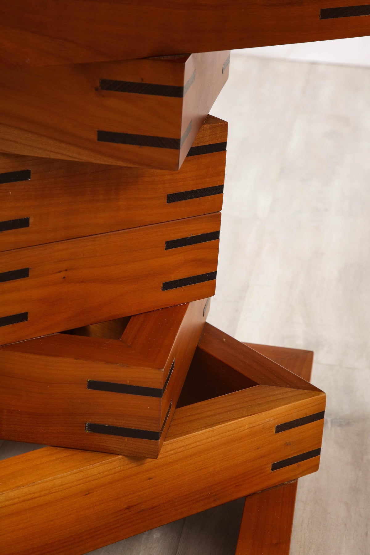Ferdinando Meccani Corinto Dining Table, Cherry & Wenge, Italy 1978
