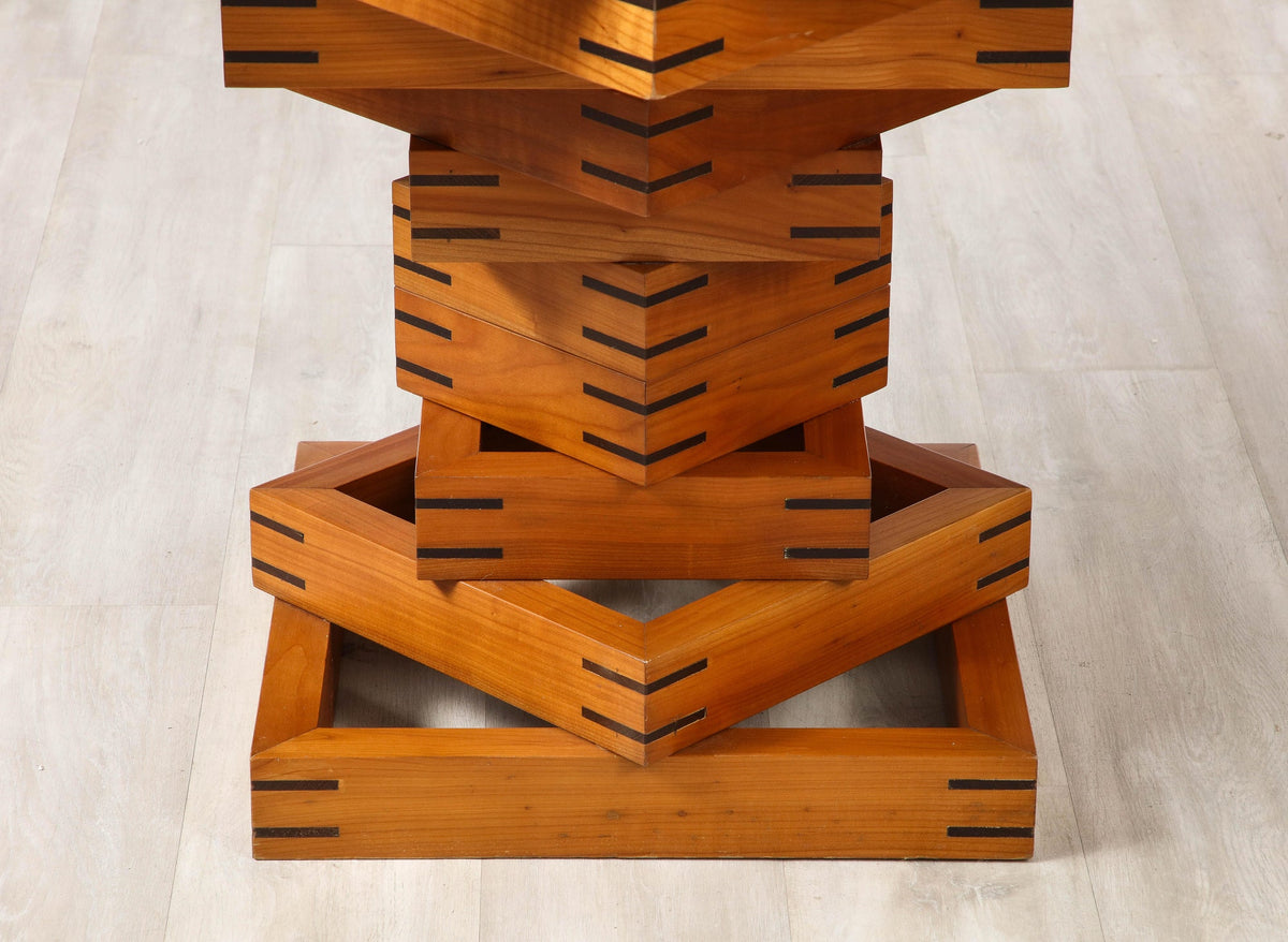 Ferdinando Meccani Corinto Dining Table, Cherry & Wenge, Italy 1978