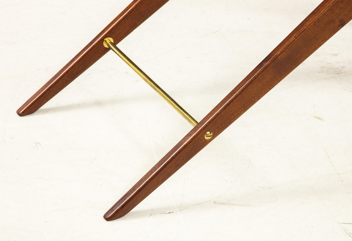 Italian Mahogany and Glass Coffee Table Attributed to Ico & Luisa Parisi
