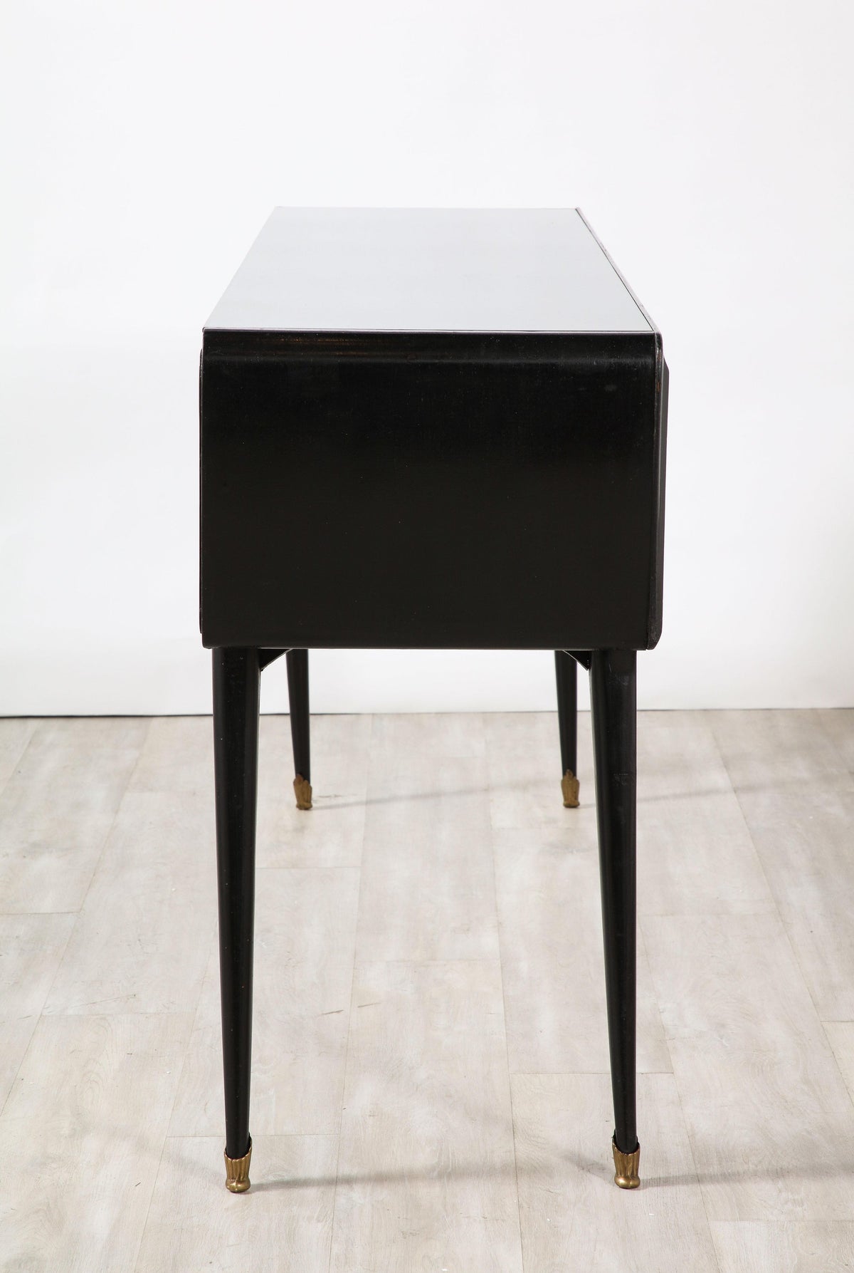 Italian Art Deco Sideboard, Ebonized Wood & Vellum, 1940