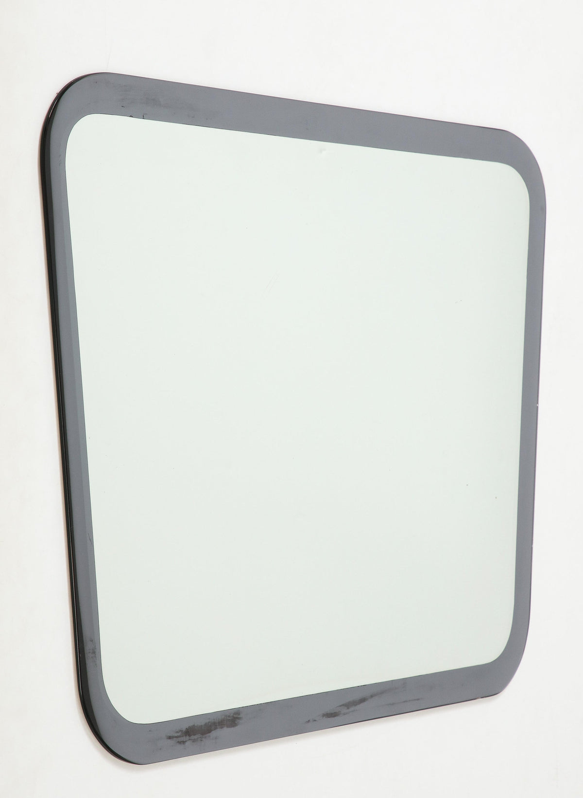 Metalvetro Galvorame Wall Mirror, Silver Border, Italy, 1967