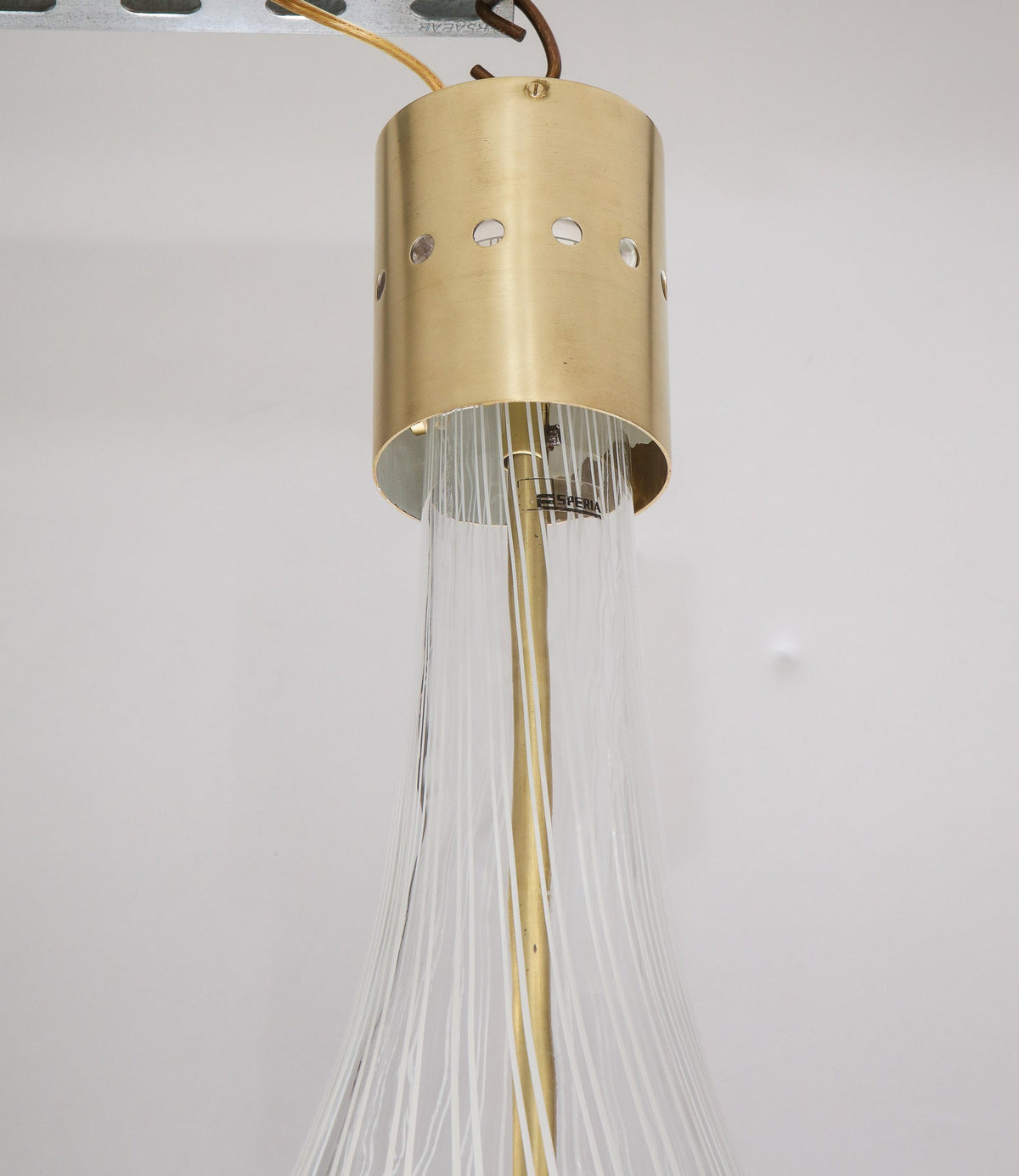 1970s Angelo Brotto Pendant Chandelier for Esperia, Murano Glass