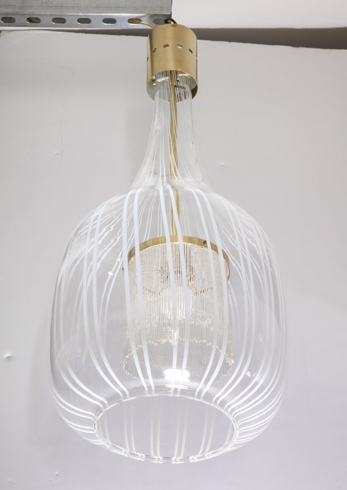 1970s Angelo Brotto Pendant Chandelier for Esperia, Murano Glass