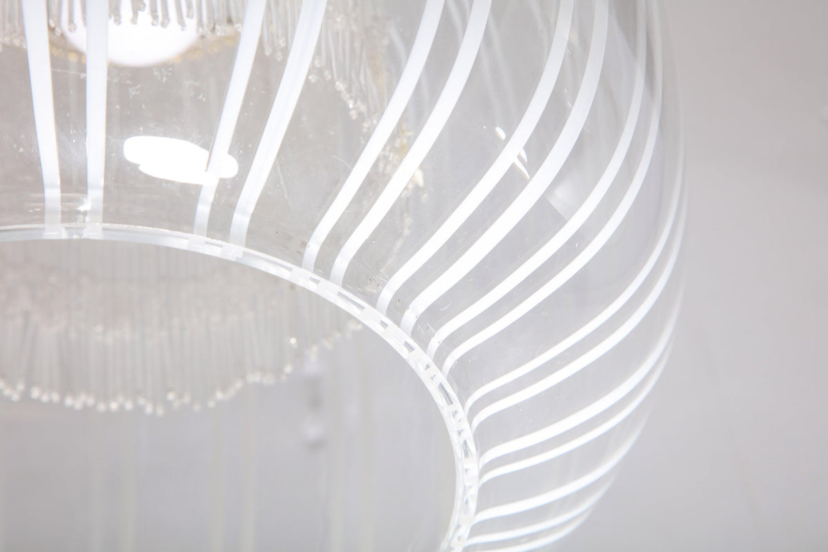 1970s Angelo Brotto Pendant Chandelier for Esperia, Murano Glass
