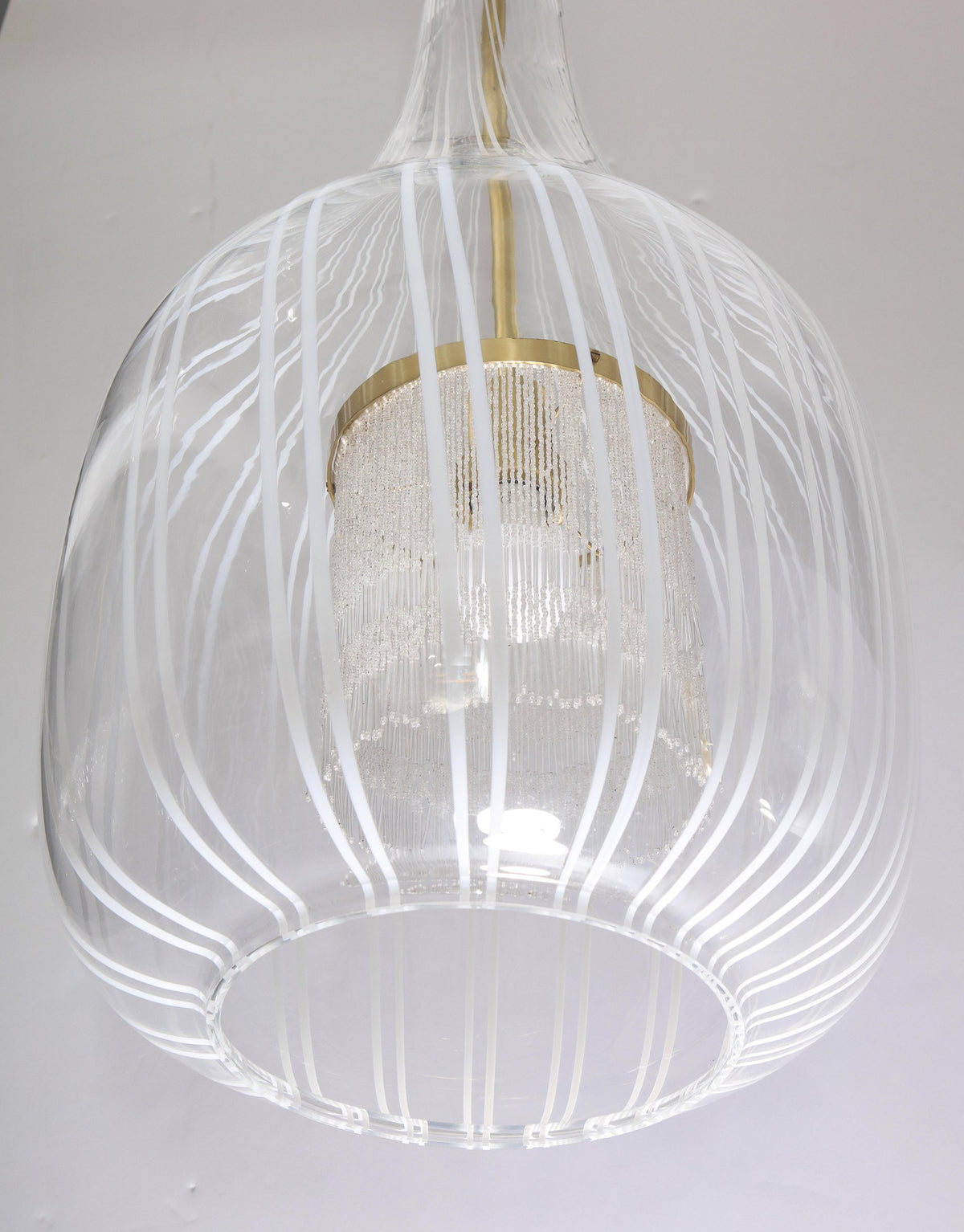 1970s Angelo Brotto Pendant Chandelier for Esperia, Murano Glass