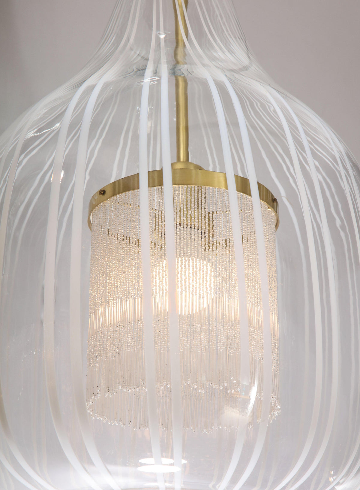 1970s Angelo Brotto Pendant Chandelier for Esperia, Murano Glass