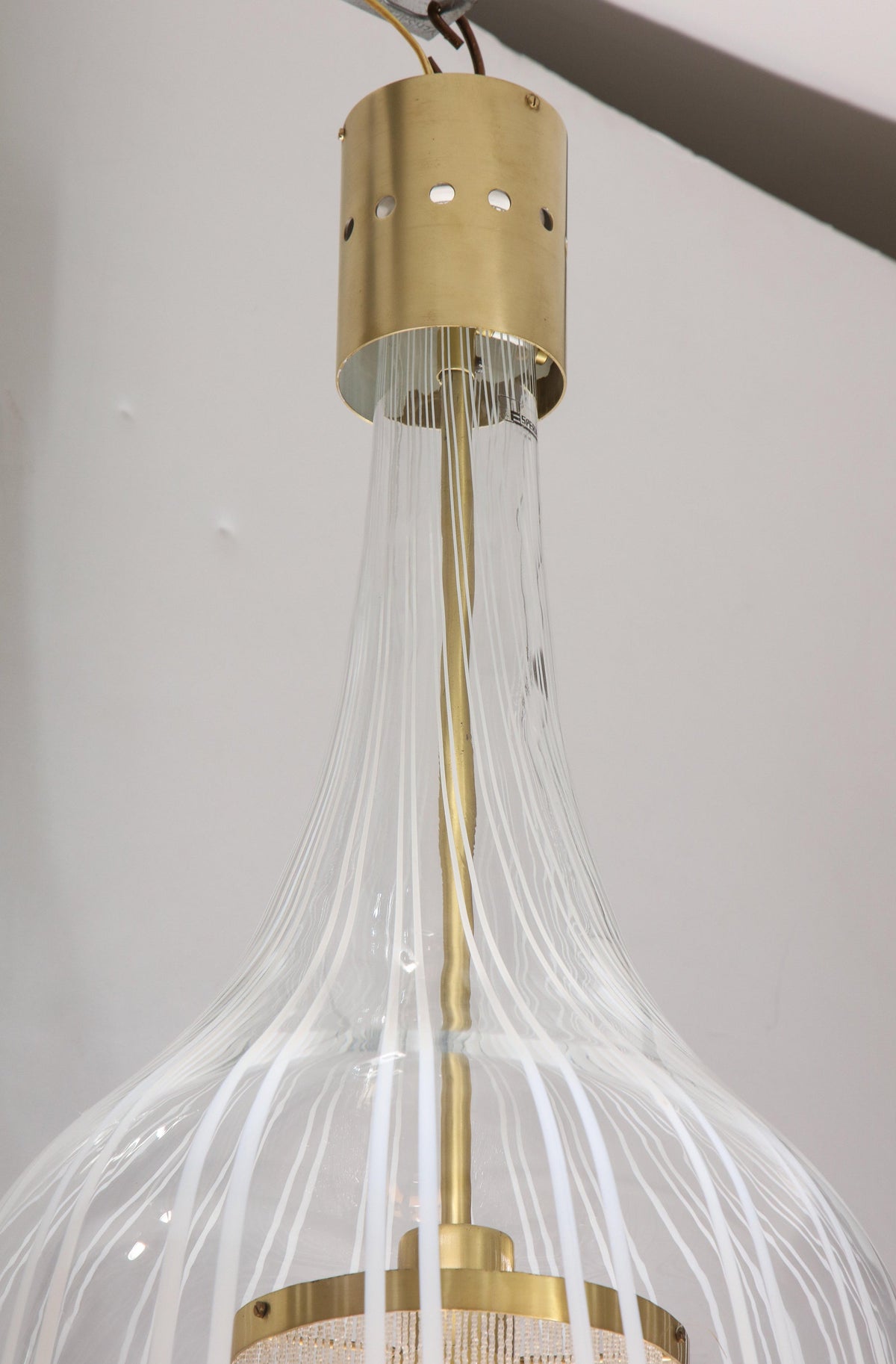1970s Angelo Brotto Pendant Chandelier for Esperia, Murano Glass