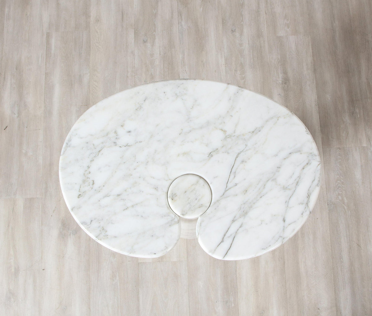 Angelo Mangiarotti for Skipper 'Eros' Series Carrara Marble Tall Side Table