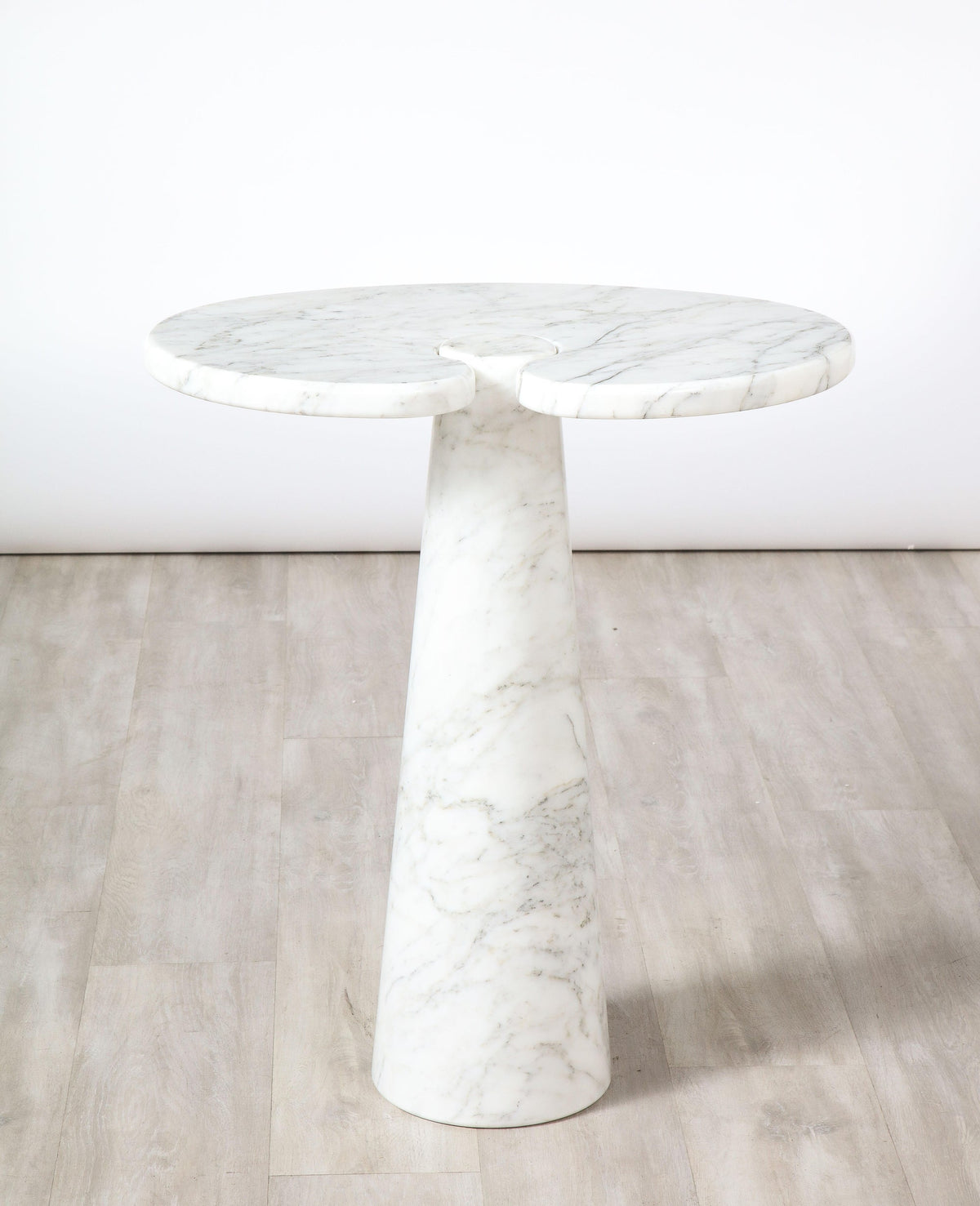 Angelo Mangiarotti for Skipper 'Eros' Series Carrara Marble Tall Side Table
