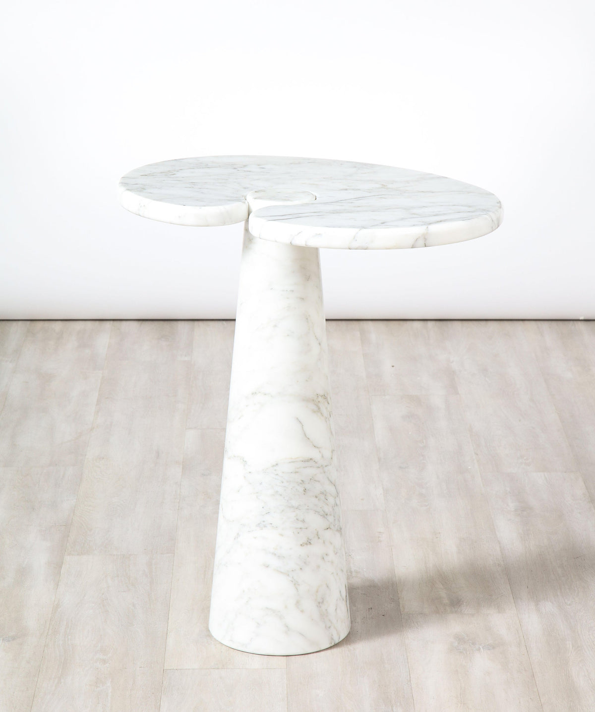 Angelo Mangiarotti for Skipper 'Eros' Series Carrara Marble Tall Side Table