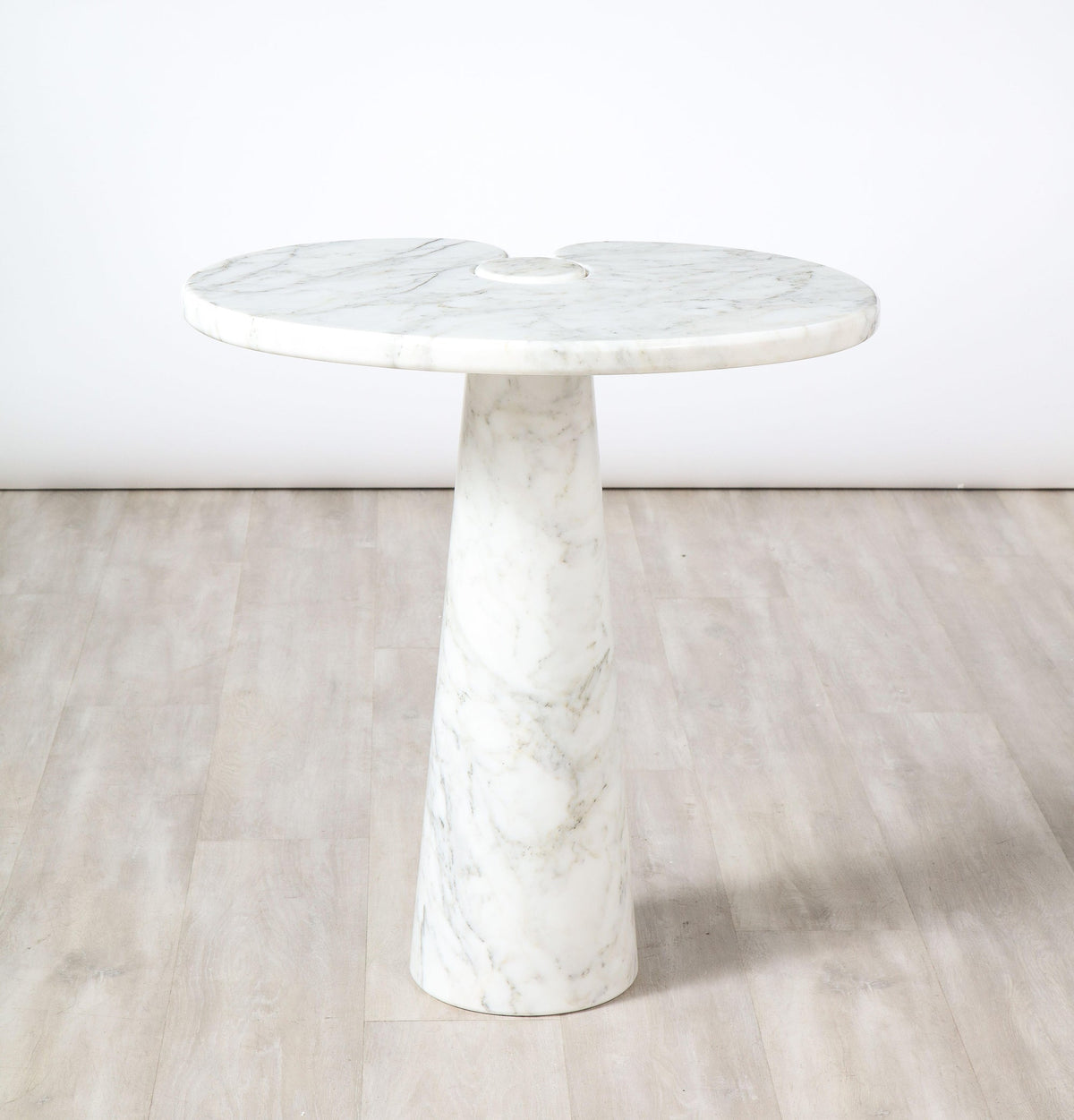 Angelo Mangiarotti for Skipper 'Eros' Series Carrara Marble Tall Side Table