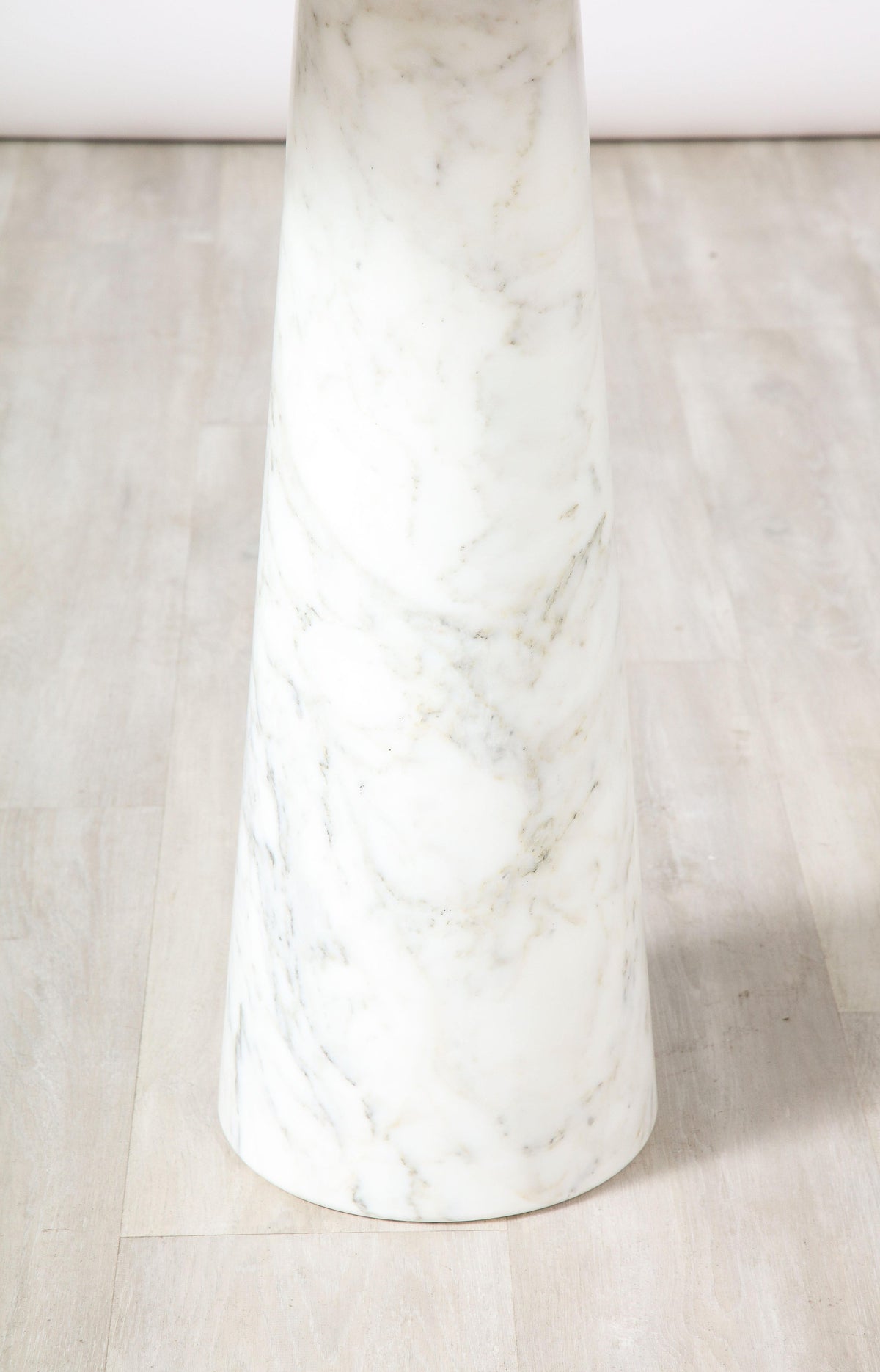 Angelo Mangiarotti for Skipper 'Eros' Series Carrara Marble Tall Side Table