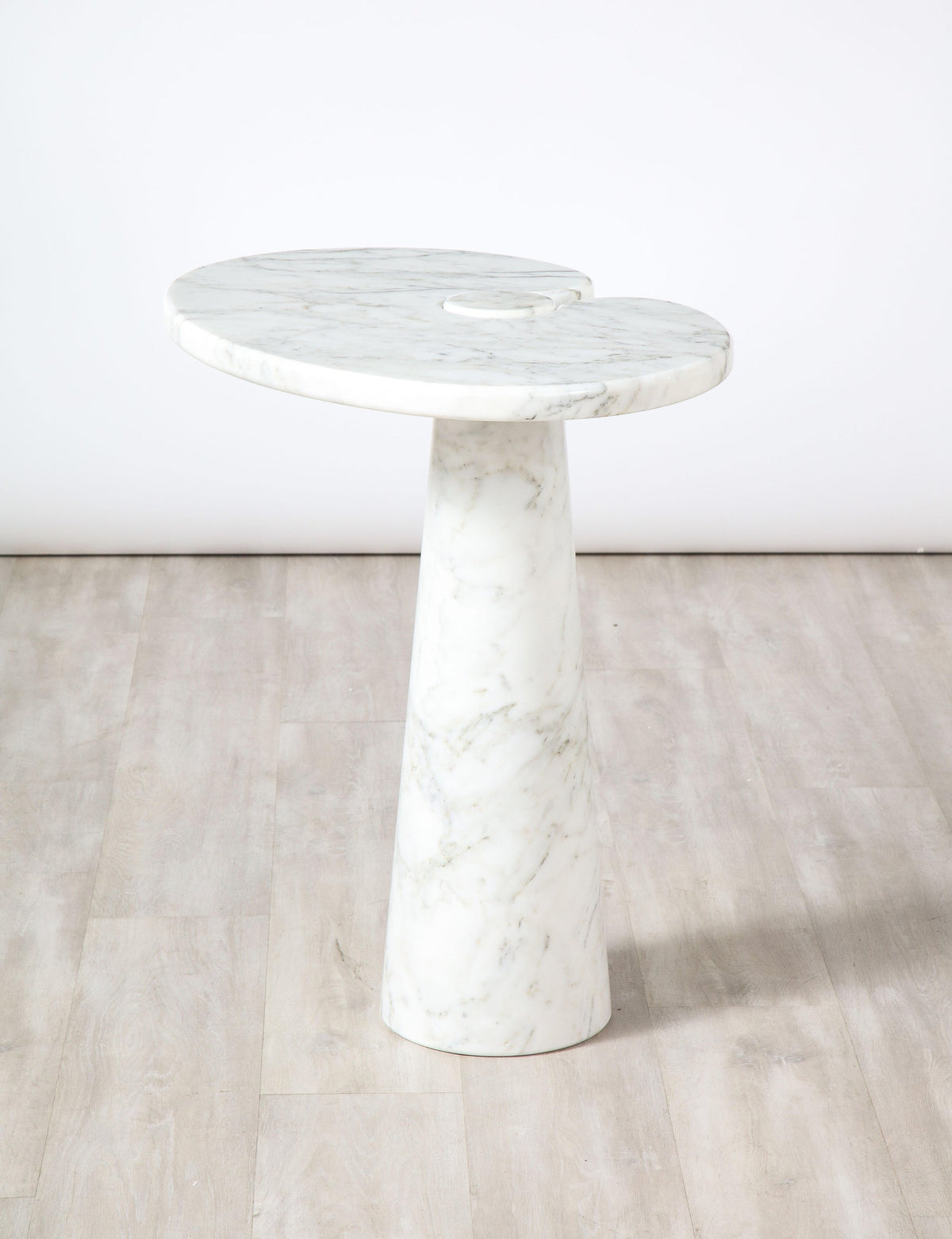 Angelo Mangiarotti for Skipper 'Eros' Series Carrara Marble Tall Side Table