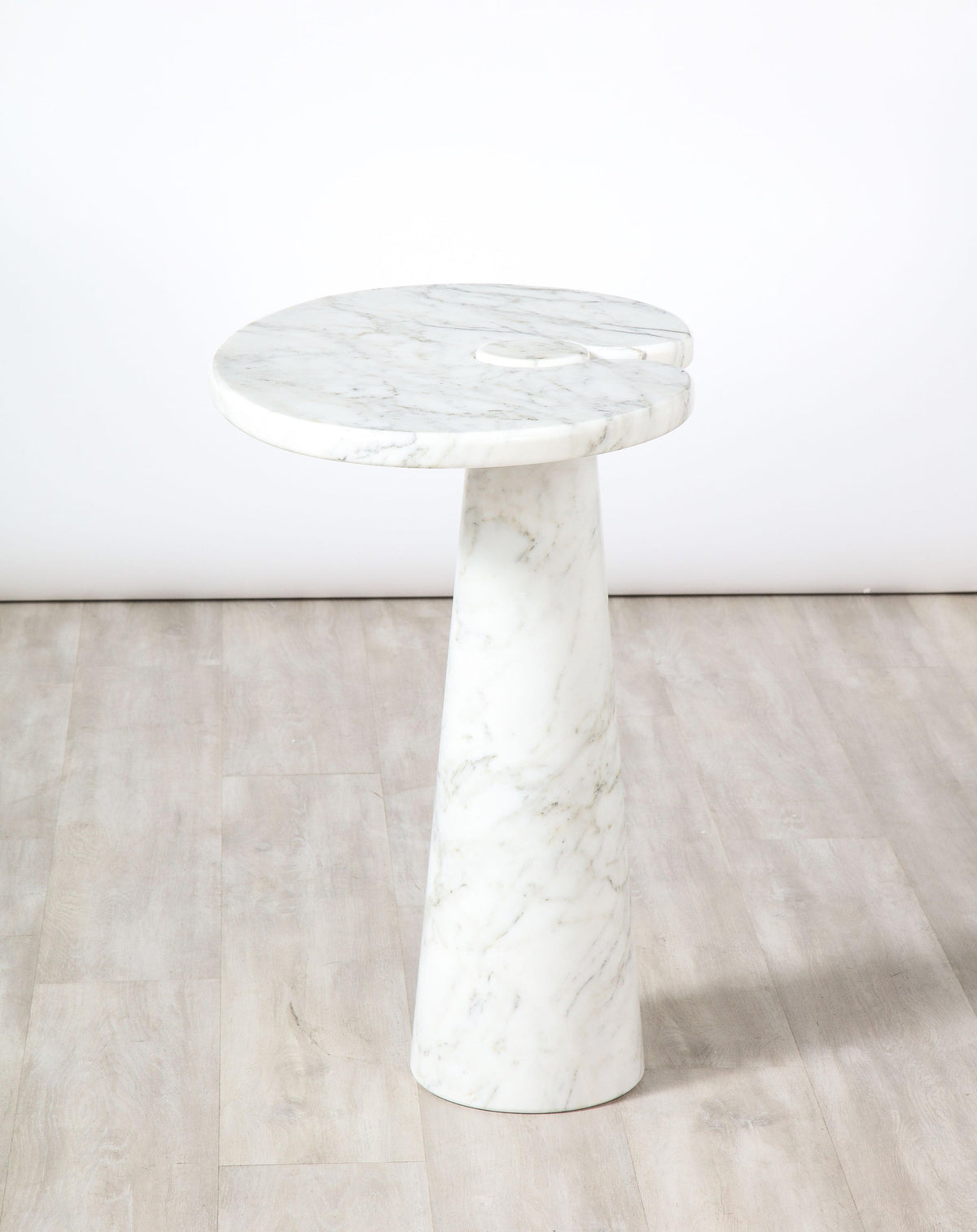 Angelo Mangiarotti for Skipper 'Eros' Series Carrara Marble Tall Side Table